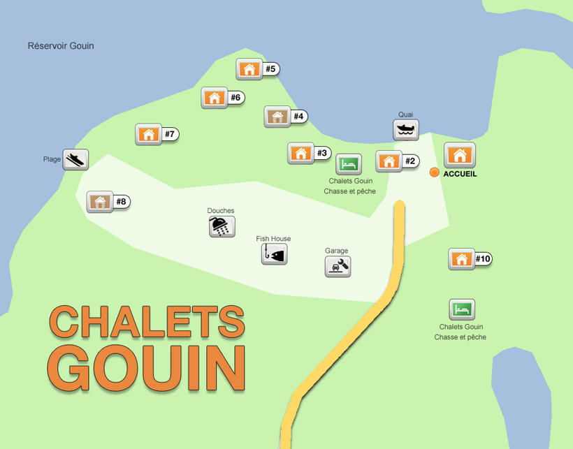 Carte des Chalets Gouin