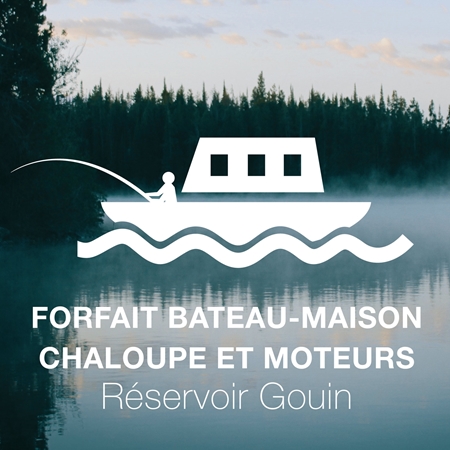 Image de Forfait Bateau-maison, chaloupes et moteurs au Réservoir Gouin